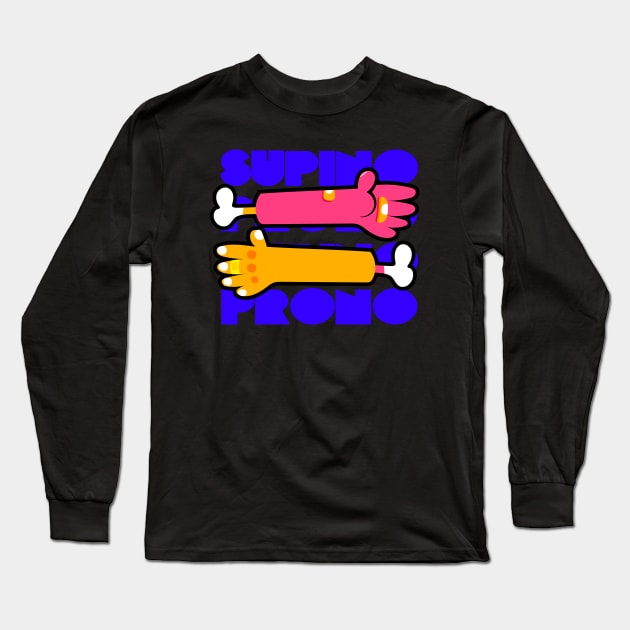 Prone and Supine Long Sleeve T-Shirt by clarabmtnez